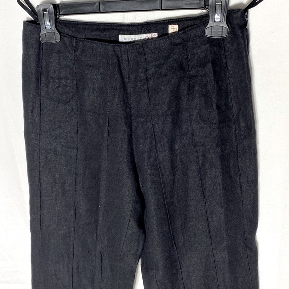Bandolera Adds Black Linen High Rise Wide Leg Pants 4 (UK8) - Picture 13 of 15